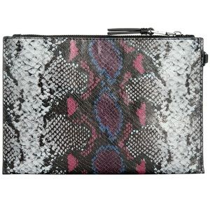 INC International Concepts Ladies Molly Party Pouch Wristlet Faux Snakeskin